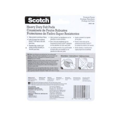 Scotch Heavy Duty Felt Pads, Surface Protection, Assorted Sizes, 4-pc