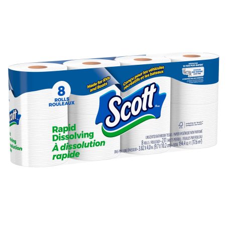 Scott Rapid Dissolve RV Toilet Paper, 8-pk