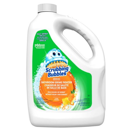 Scrubbing Bubbles Bathroom Grime Fighter Spray Cleaner, Citrus, 3.8L