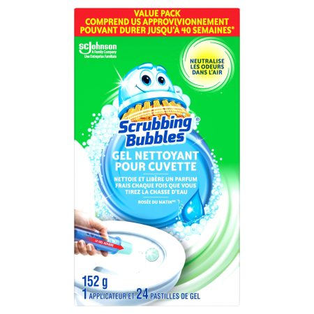 Scrubbing Bubbles Toilet Cleaning Gel Refill, Rainshower Scent, 24 Gel Discs