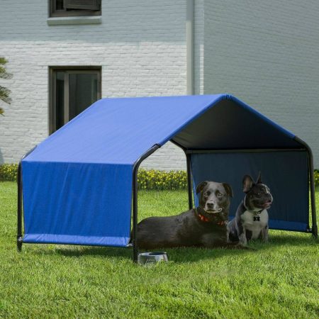 ShelterLogic Water-Proof Metal Frame Pet Shelter, Blue, 4 x 4 x 3-ft