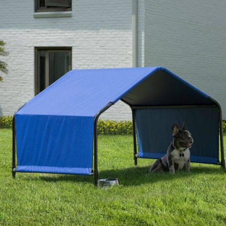 ShelterLogic Water-Proof Metal Frame Pet Shelter, Blue, 4 x 4 x 3-ft