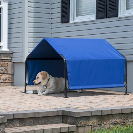 ShelterLogic Water-Proof Metal Frame Pet Shelter, Blue, 4 x 4 x 3-ft