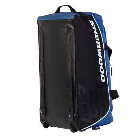 Sherwood Hockey Bag, Wheeled, Junior, Black/Blue, 32-in