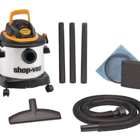 Shop-Vac® 2034448 2.0 Peak HP Stainless Steel Wet/Dry Shop Vacuum with Hose and Accessories, 15-L