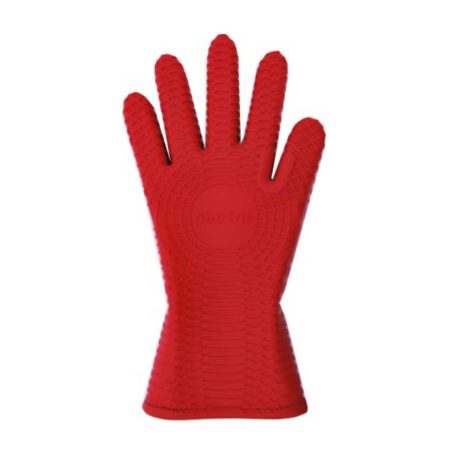 Starfrit Silicone 5-Finger Oven Mitt, Non-Slip Grip, Waterproof, 1-pc, Red