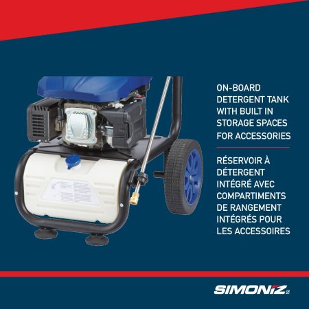 Simoniz 2800 PSI 2.3 GPM 170cc Engine Cold Water Wheeled Gas Pressure Washer