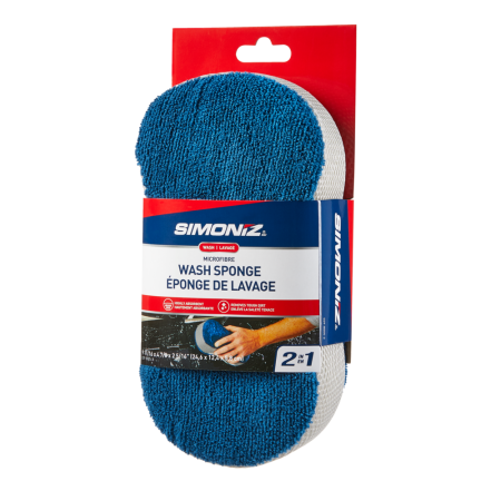 SIMONIZ 2-in-1 Microfibre Wash Sponge, Blue, 1-pc