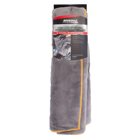 Simoniz Platinum Coral Fleece Microfibre Drying Towel, Grey