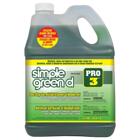 Simple Green Pro 3 Plus One-Step Germicidal Cleaner & Deodorizer, 4-L