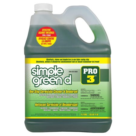 Simple Green Pro 3 Plus One-Step Germicidal Cleaner & Deodorizer, 4-L