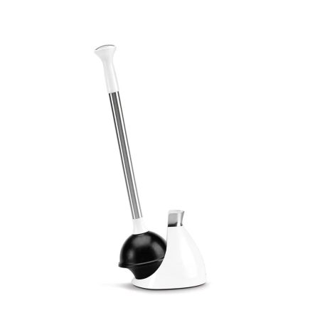 Simplehuman Toilet Plunger with Dome-Shaped Cover & Magnetic Collar