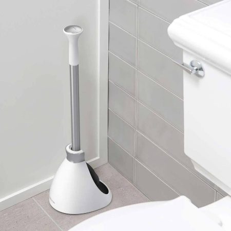 Simplehuman Toilet Plunger with Dome-Shaped Cover & Magnetic Collar