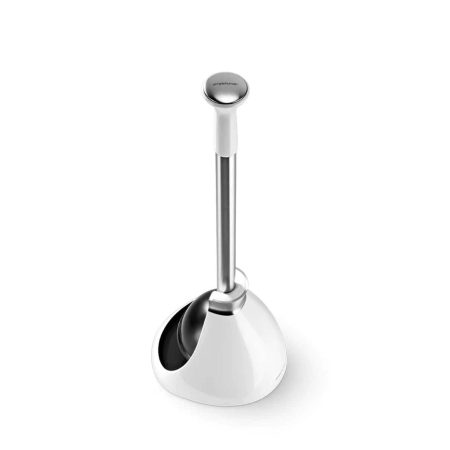 Simplehuman Toilet Plunger with Dome-Shaped Cover & Magnetic Collar