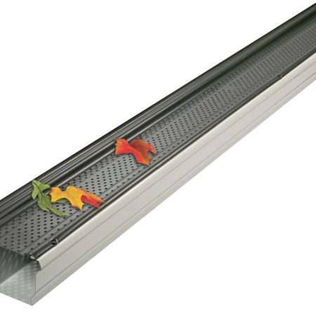 Holmes Smart Screen 20-ft Aluminum Gutter Guards, Metallic, 5-pk