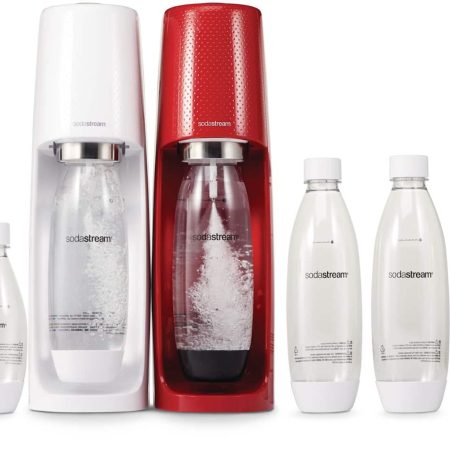 SodaStream Fizzi Sparkling Water Maker w/ 60L CO2 Cylinder & Reusable, BPA-Free Bottle, White