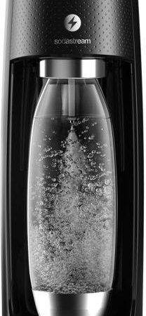 SodaStream One Touch Sparkling Water Maker w/ 60L CO2 Cylinder & Reusable, BPA-Free Bottle, Black