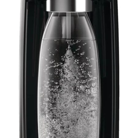 SodaStream One Touch Sparkling Water Maker w/ 60L CO2 Cylinder & Reusable, BPA-Free Bottle, Black