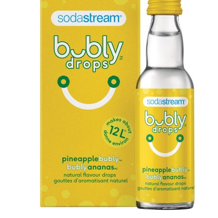 SodaStream Bubly Drops Pineapple Flavoured Sparkling Drink Mix, 40-mL