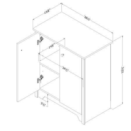 South Shore Vito Small 2-Door Storage Cabinet