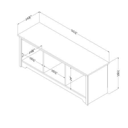 South Shore Vito Cubby Storage Bench