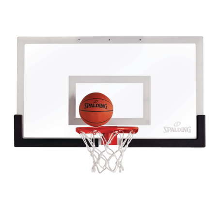 Spalding 180° Arena Slam Jam Pro Over-The-Door Mini Basketball Hoop & Net w/ Ball