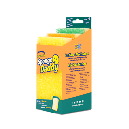 Scrub Daddy All-Purpose Gentle Scrub Cleaning Sponge, 3-pk