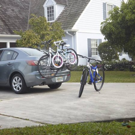 SportRack SR3162 Back-Up 3-Bike Trunk Mount Bike Rack w/ 6 Adjustable Straps, Granite Grey