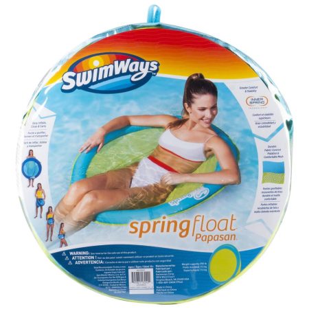 Swimways Spring Float Papasan Round Pool Lounger, Blue