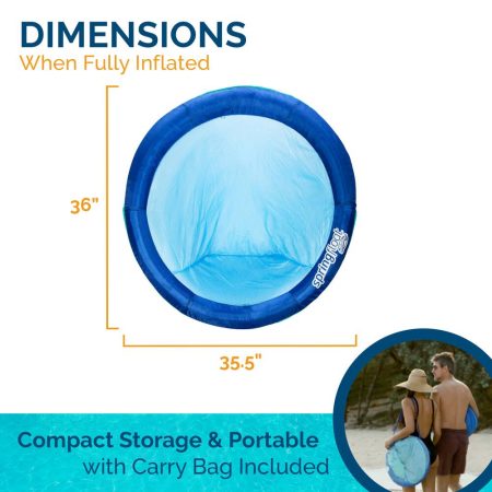 Swimways Spring Float Papasan Round Pool Lounger, Blue