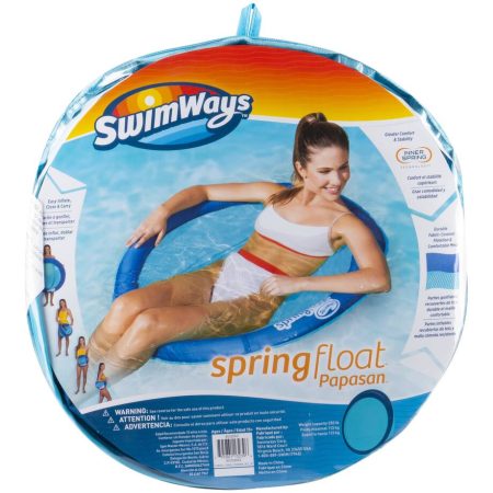 Swimways Spring Float Papasan Round Pool Lounger, Blue