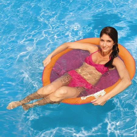 Swimways Spring Float Papasan Round Pool Lounger, Blue