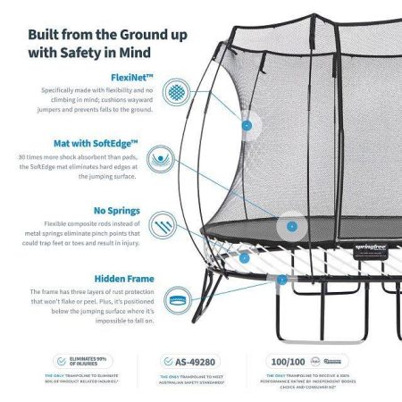 Springfree Medium Oval Trampoline, 8-ft x 11-ft