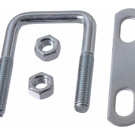 Buildex Square U Bolt, Carbon Steel, Zinc-Plated, 3 x 2-in