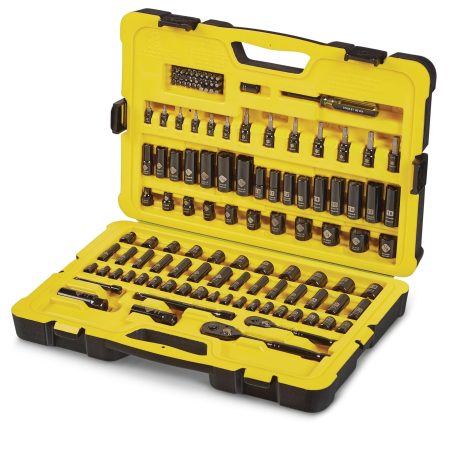 Stanley Professional Grade Black Chrome Socket Set, 122-pc, SAE/Metric