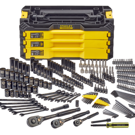 Stanley Professional Grade Black Chrome Socket Set, SAE/Metric, 236-pc