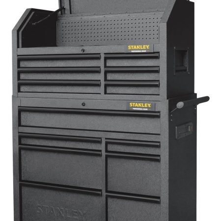 Stanley Tool Chest w/ 6 Drawers, Power Bar w/ USB, Black, 41-in