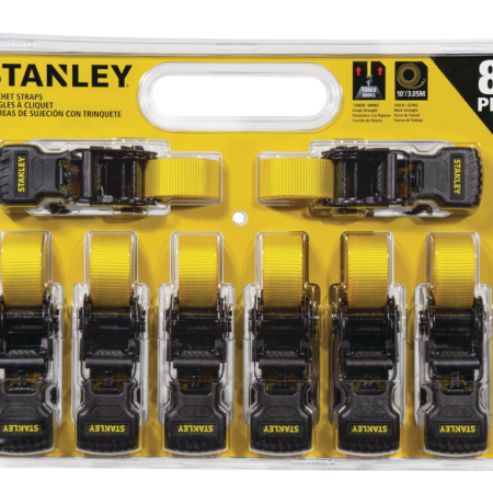 Stanley 1,500-lb Tie Downs, Weatherproof, 10-ft, 8-pk