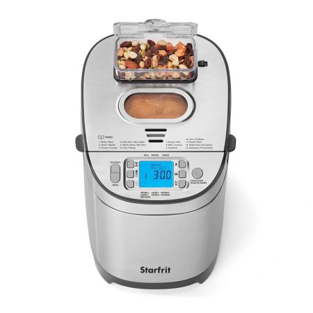 Starfrit Digital Display Breadmaker, Stainless Steel, 2-lb