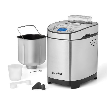 Starfrit Digital Display Breadmaker, Stainless Steel, 2-lb