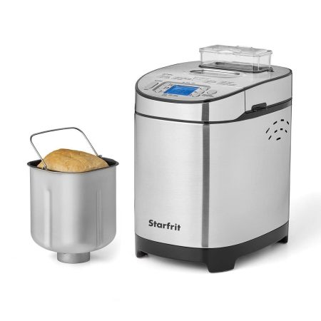 Starfrit Digital Display Breadmaker, Stainless Steel, 2-lb