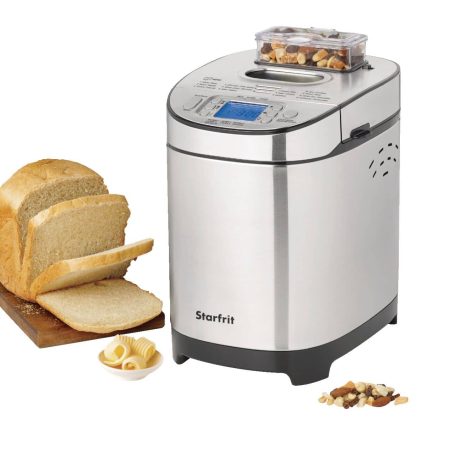 Starfrit Digital Display Breadmaker, Stainless Steel, 2-lb