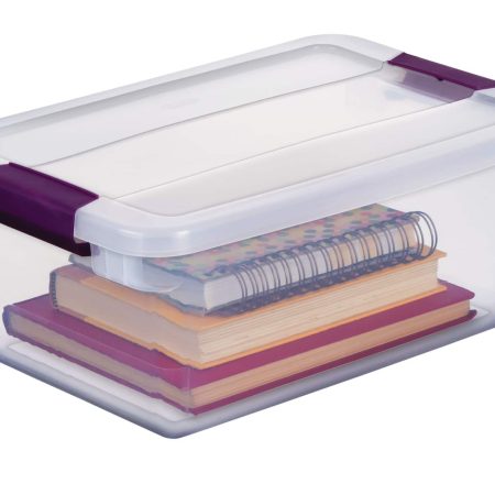 Sterilite ClearView Storage Box with Latched Lid, 14-L