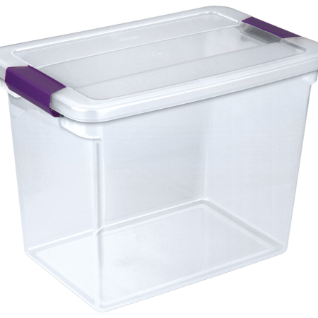 Sterilite ClearView Storage Box with Latched Lid, 26-L