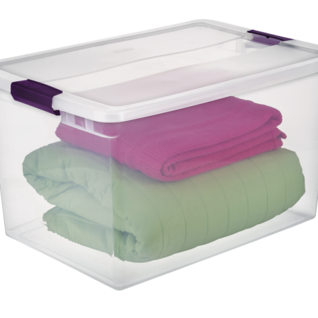 Sterilite ClearView Storage Box with Latched Lid, 62-L