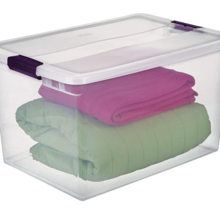 Sterilite ClearView Storage Box with Latched Lid, 62-L