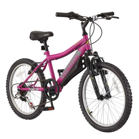 Stratus Torsion Kids' Bike with Reflectors, 6-Speed, 20-in, Purple