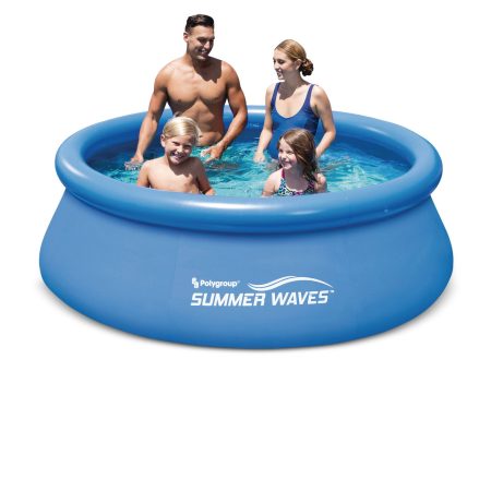 Summer Waves® Round Quick Set Inflatable Pool with Filter Pump, 8-ft x 26-in