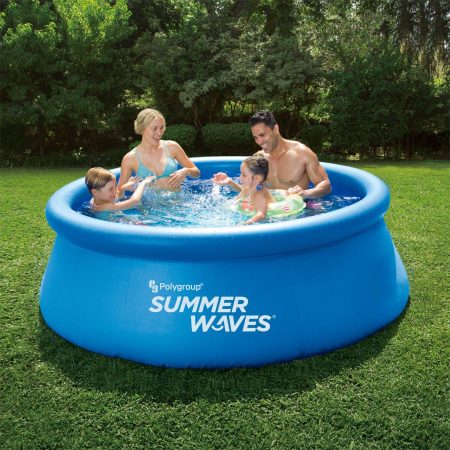 Summer Waves® Round Quick Set Inflatable Pool with Filter Pump, 8-ft x 26-in