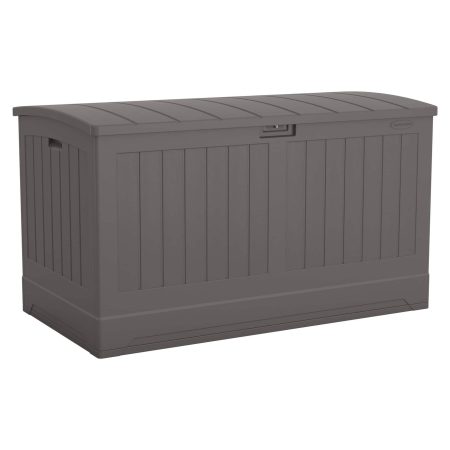 Suncast Resin Outdoor Storage Deck Box, Extra Large, Grey, 200-Gal